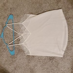 Shein White lace spaghetti strap top NWOT